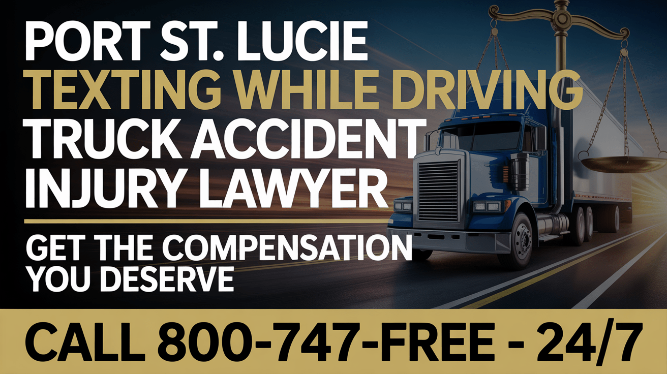 Abogado de accidentes de camión por enviar mensajes de texto mientras se conduce en Port St. Lucie