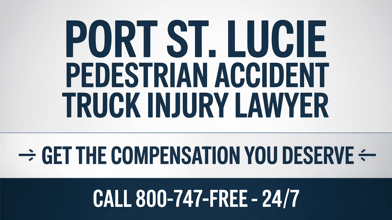 Port St. Lucie Pedestrian Truck Accident Injury Lawyer
