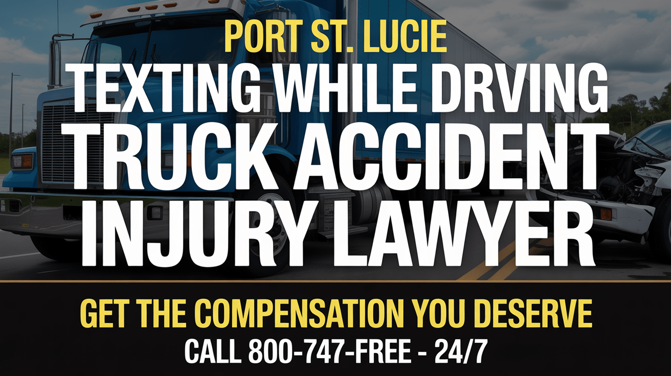 Abogado de accidentes de camiones por enviar mensajes de texto mientras conduce en Port St. Lucie