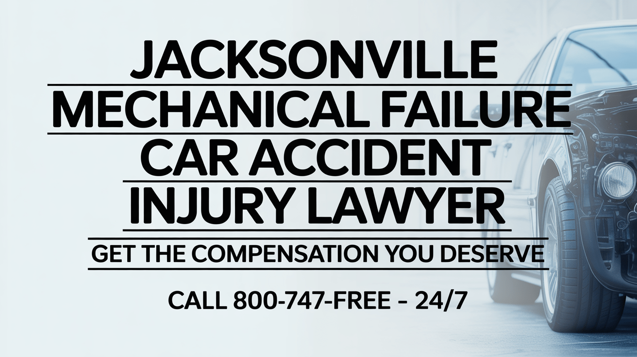Abogado de lesiones por accidente de automóvil por fallo mecánico en Jacksonville