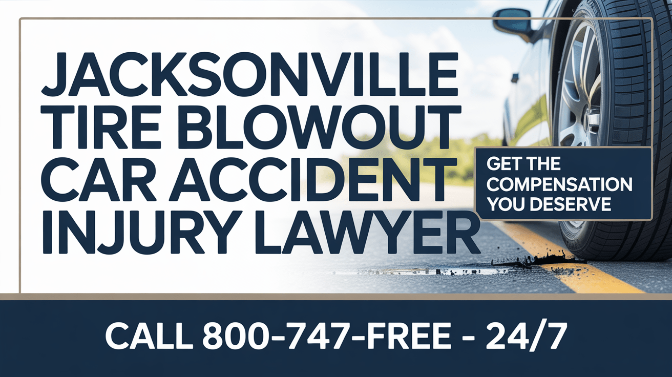 Abogado de lesiones por accidente de automóvil por reventón de neumático en Jacksonville