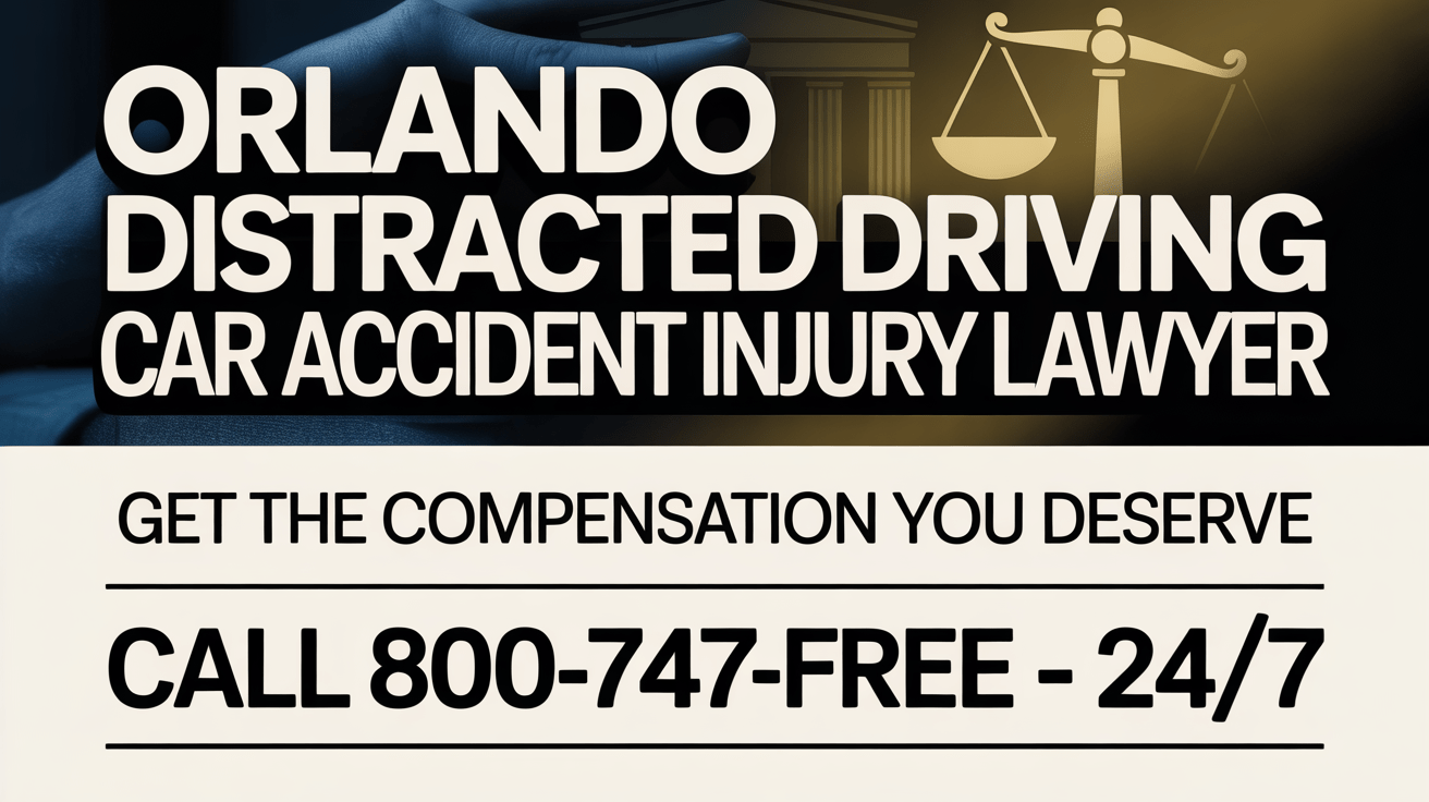 Abogado de lesiones por accidente de automóvil por conducción distraída en Orlando