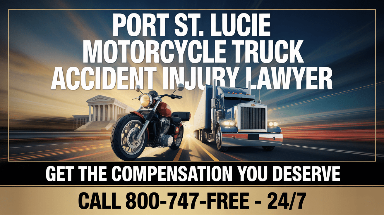 Abogado de lesiones por accidente de motocicleta y camión en Port St. Lucie