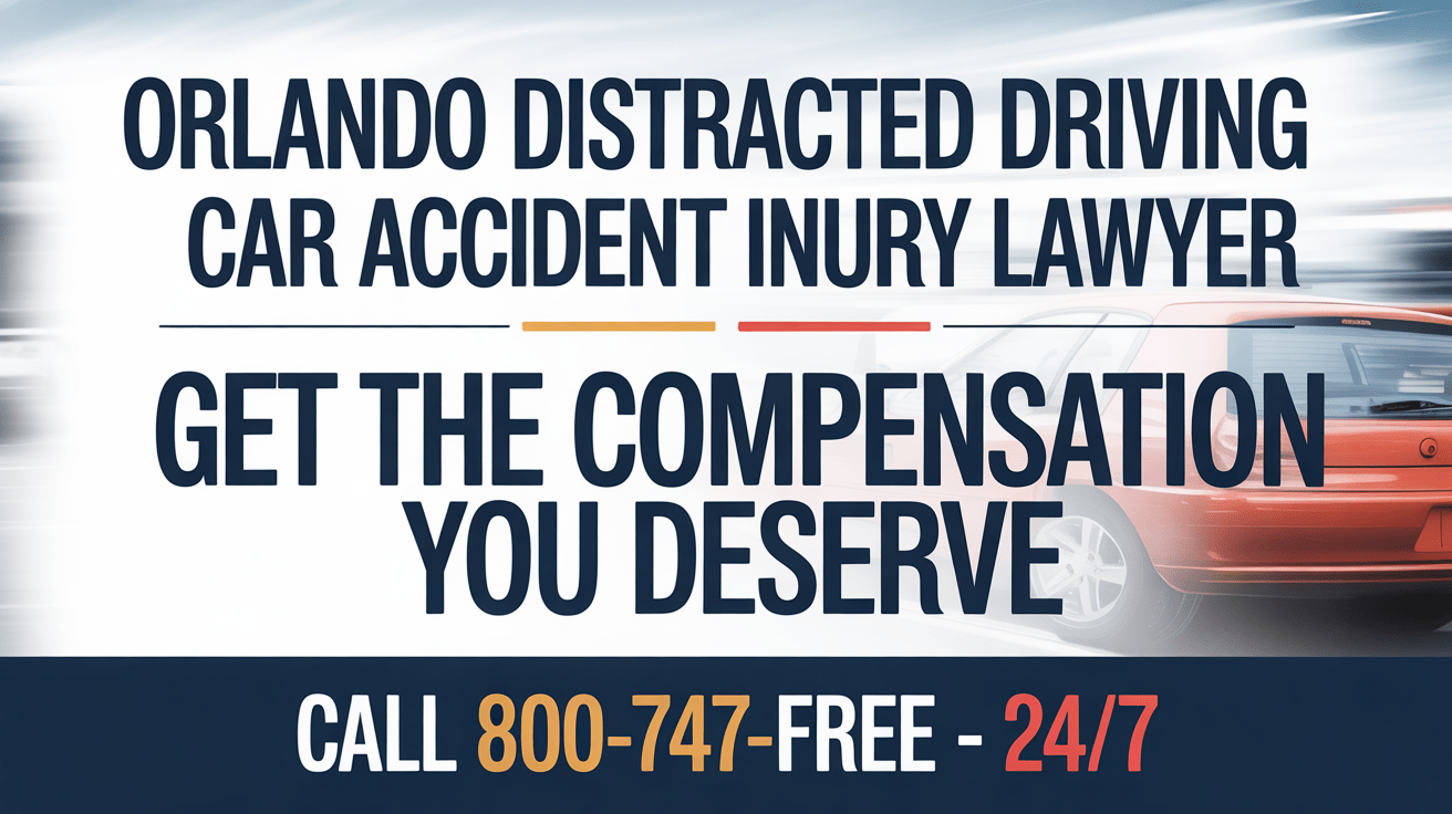 Abogado de lesiones por accidente de automóvil por distracción en Orlando