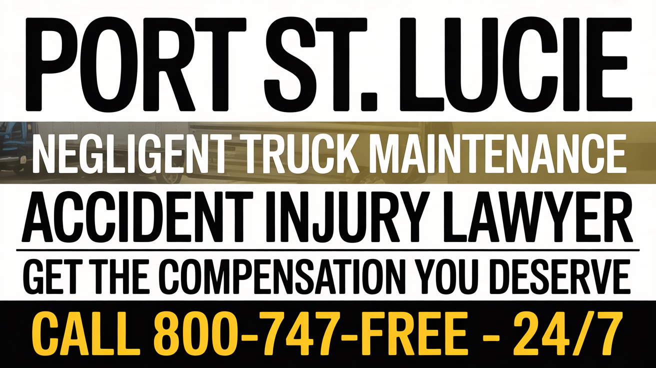Abogado de Accidentes por Mantenimiento Negligente de Camiones en Port St. Lucie