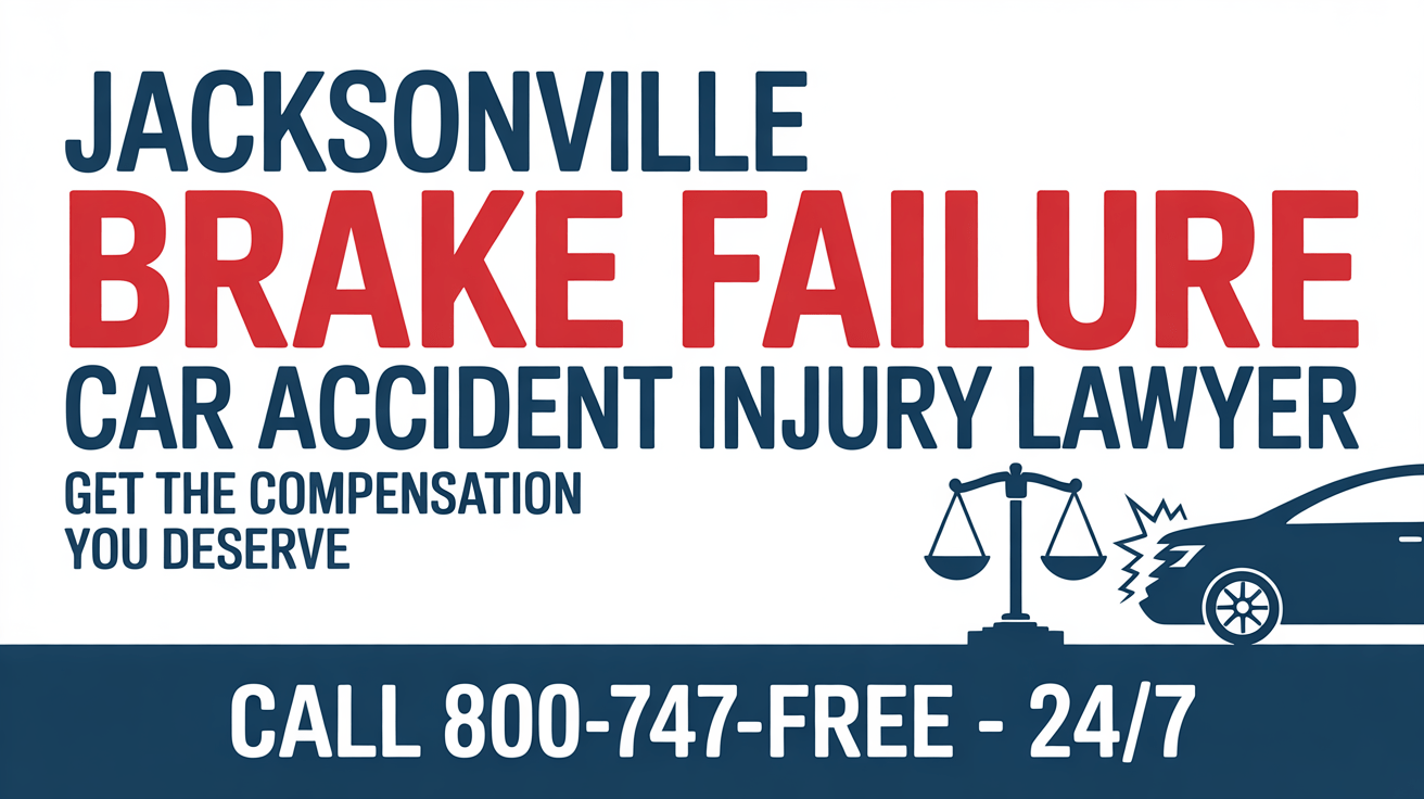 Abogado de lesiones por accidente de automóvil por falla de frenos en Jacksonville
