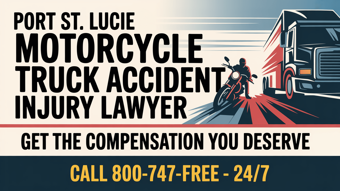 Abogado de lesiones por accidente de motocicleta y camión en Port St. Lucie