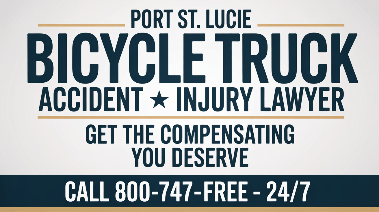 Port St. Lucie Bicycle Truck Accident Injury Lawyer