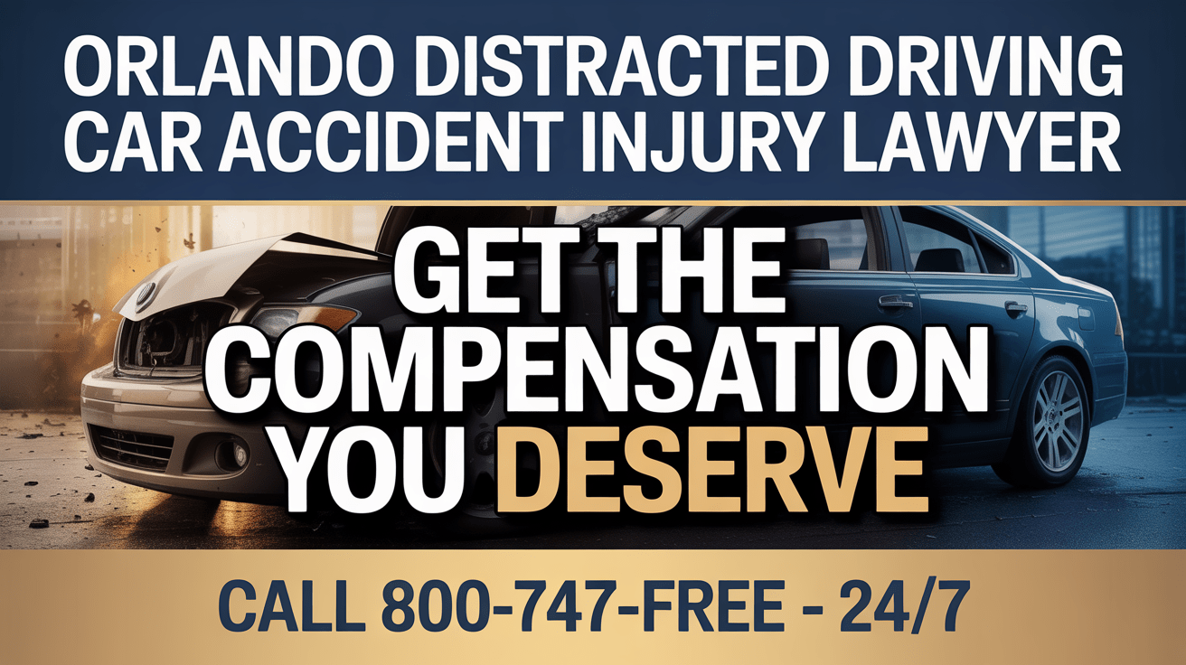 Abogado de lesiones por accidente de coche por conducción distraída en Orlando