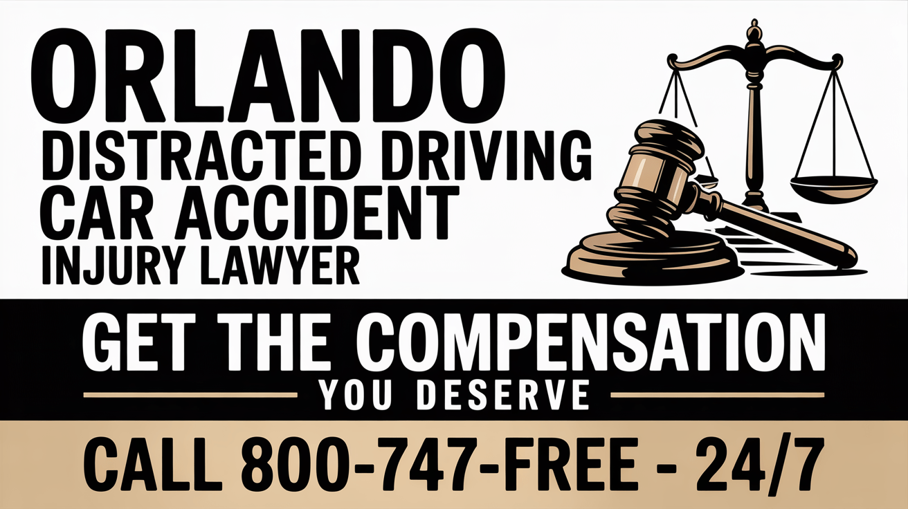 Abogado de lesiones por accidente de coche por conducción distraída en Orlando