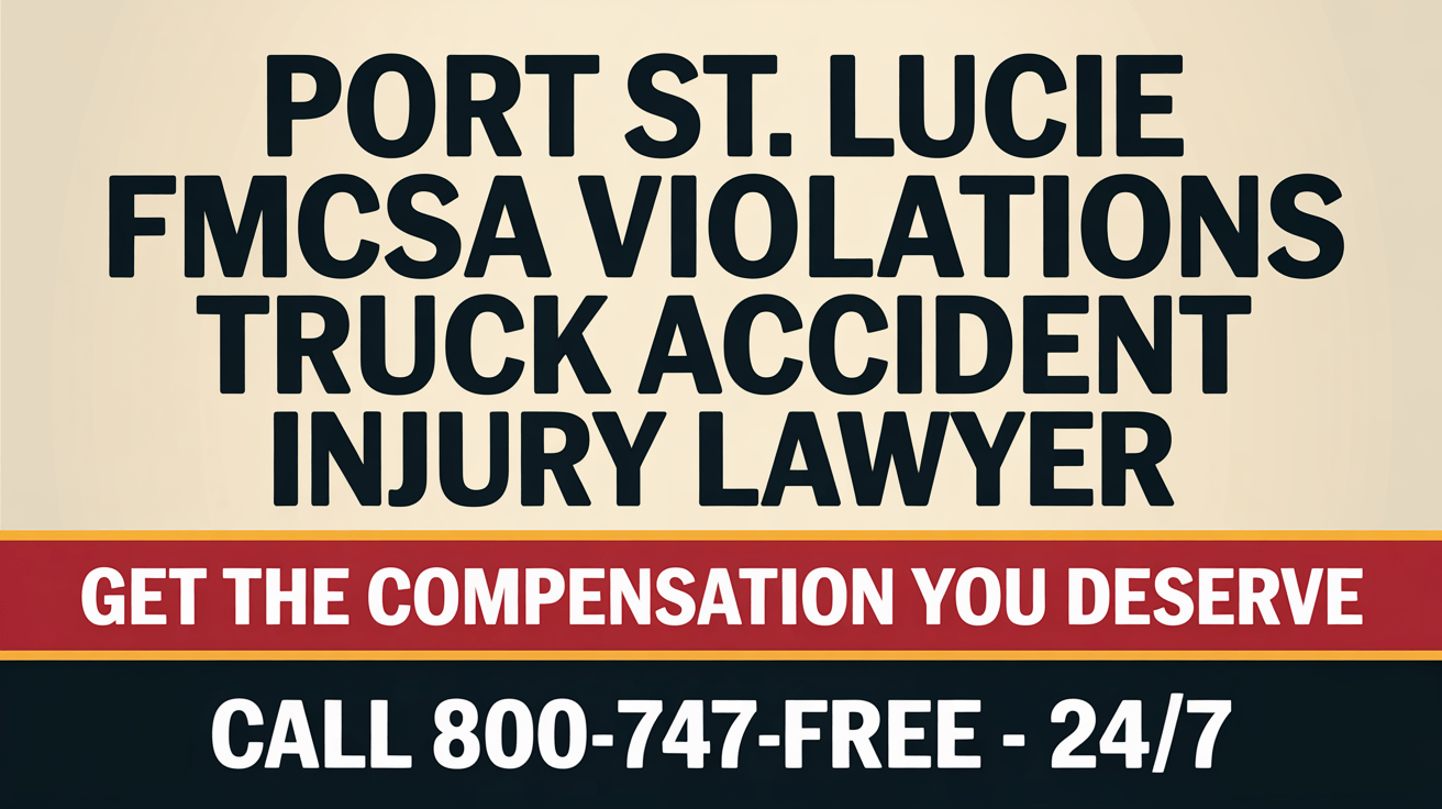 Port St. Lucie FMCSA Violations Truck Accident Lawyer 