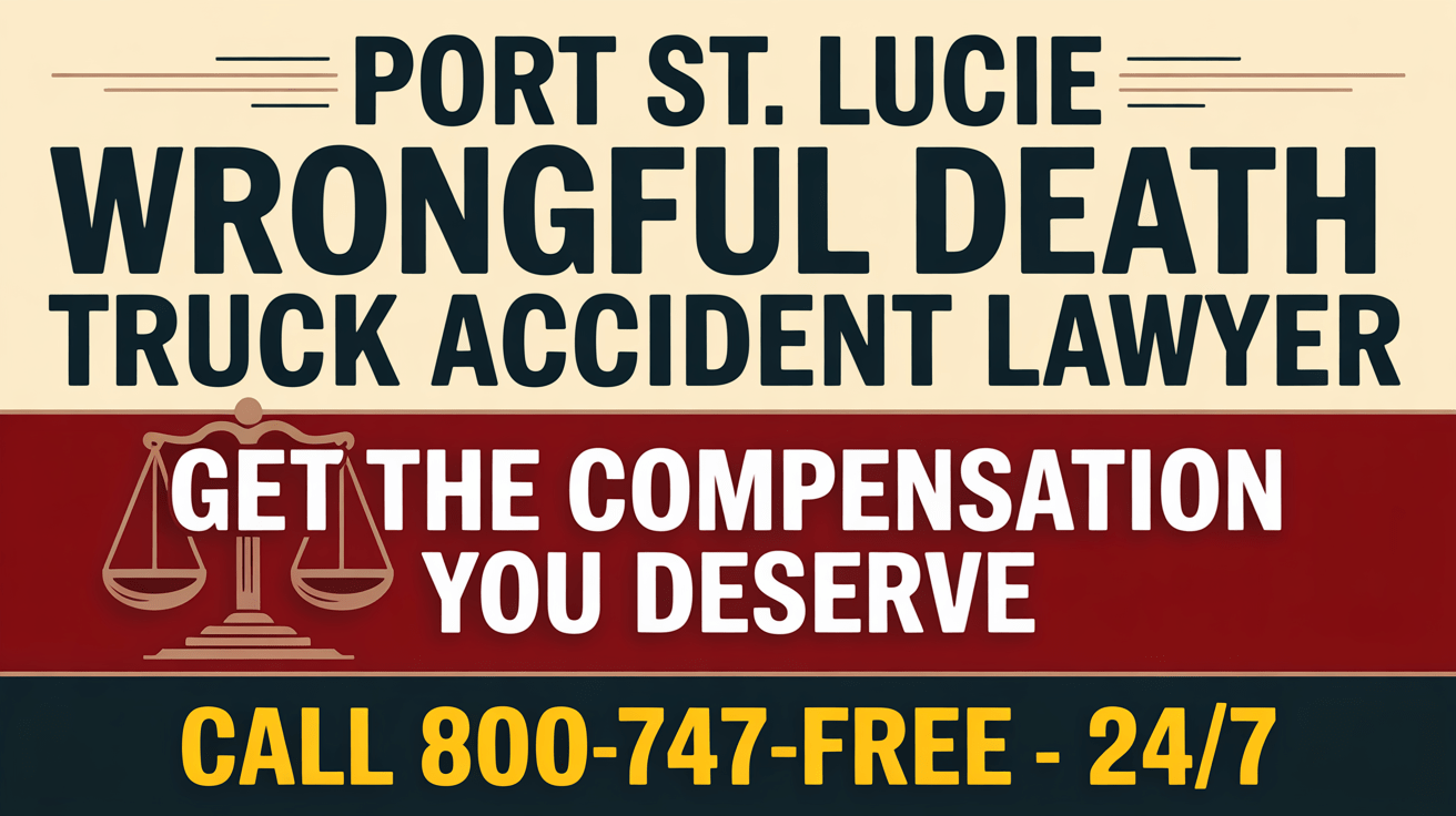 Abogado de accidente de camión por muerte injusta en Port St. Lucie