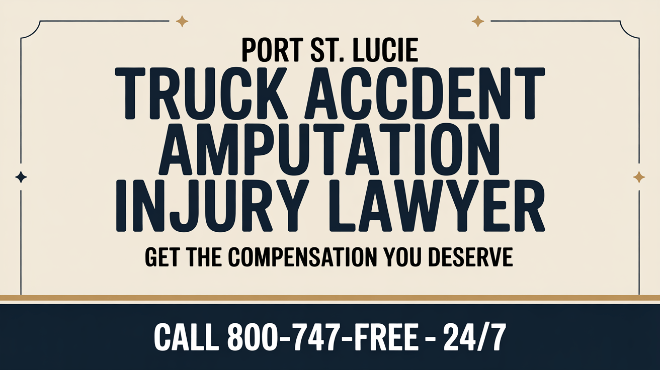 Abogado de Lesiones por Amputación en Accidentes de Camiones en Port St. Lucie