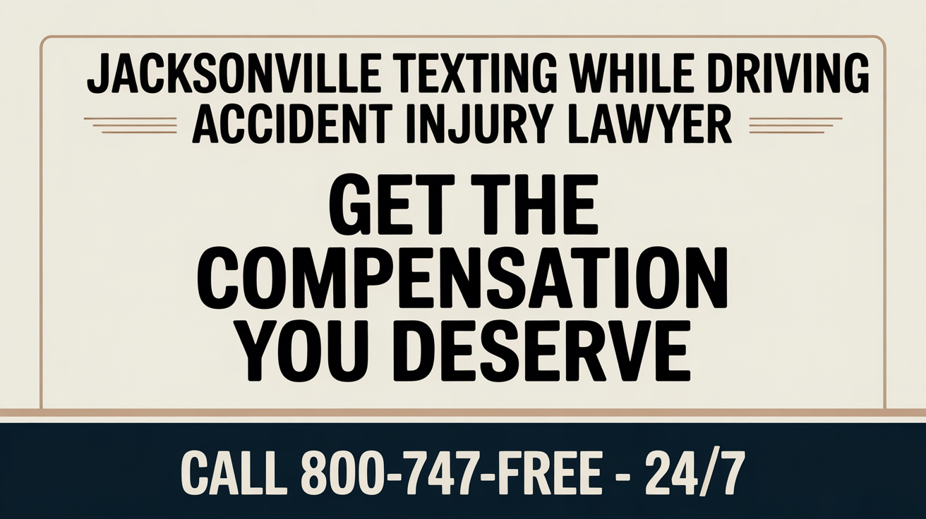 Abogado de lesiones por accidente de conducción distraída en Jacksonville