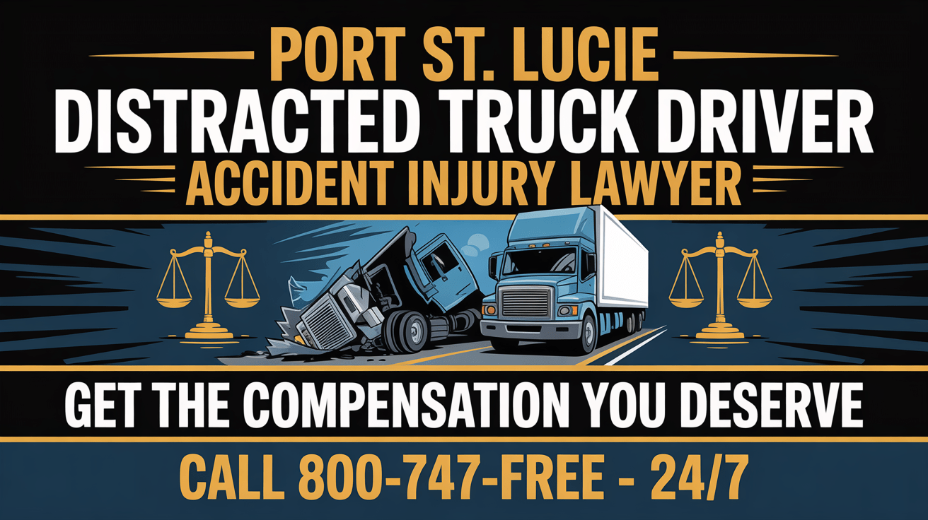 Abogado de lesiones por accidente de camión distraído en Port St. Lucie Abogado de lesiones por accidente de camión distraído en Port St. Lucie