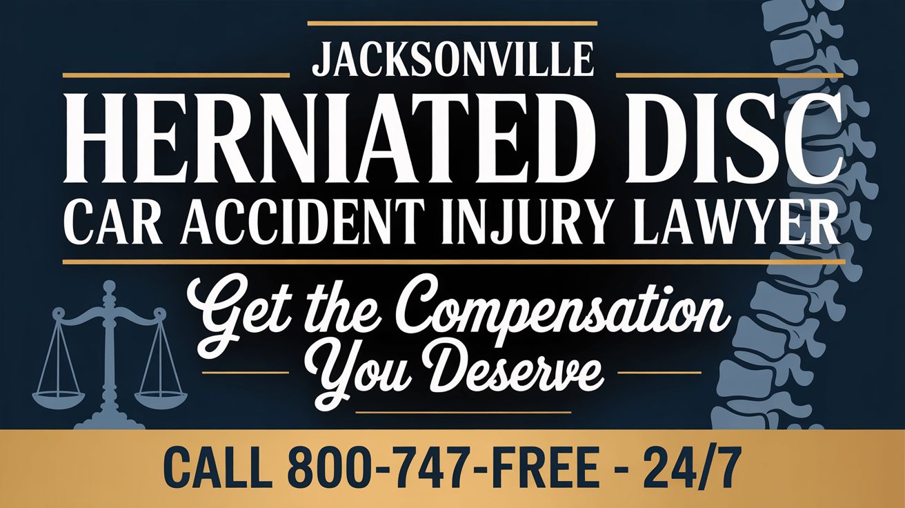 Abogado de lesiones por accidente de coche con disco herniado en Jacksonville