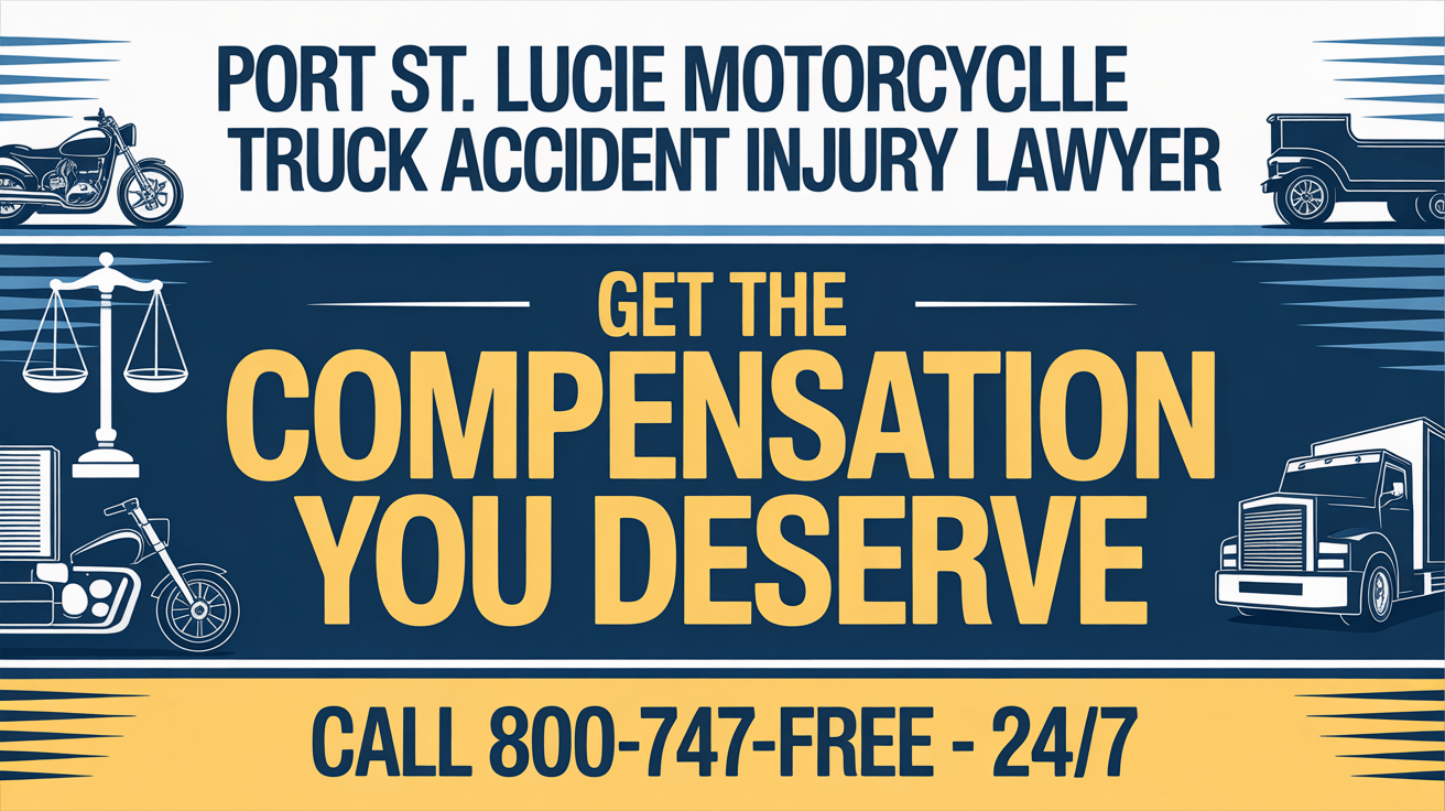 Abogado de lesiones por accidente de motocicleta y camión en Port St. Lucie