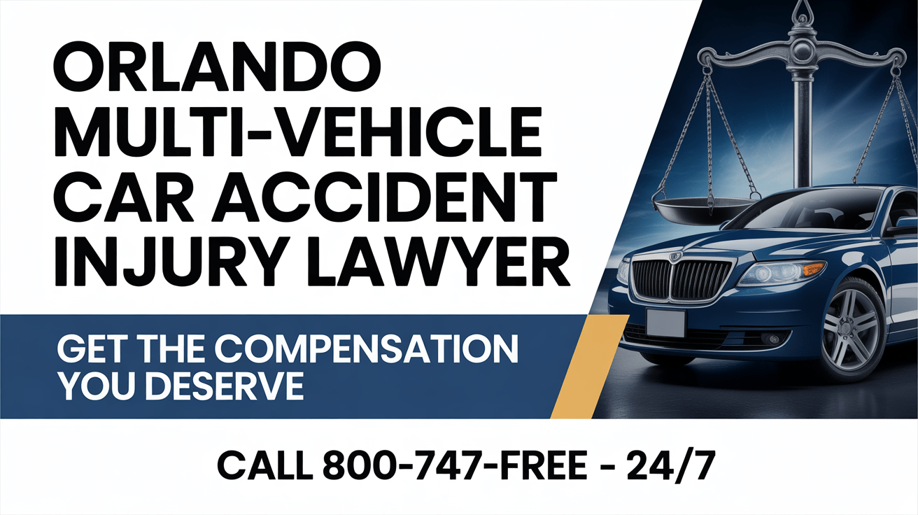 Abogado de Lesiones por Accidente de Coche de Múltiples Vehículos en Orlando