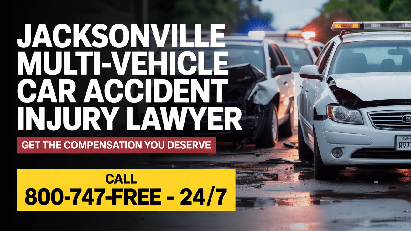 Abogado de Lesiones por Accidente de Coche de Múltiples Vehículos en Jacksonville