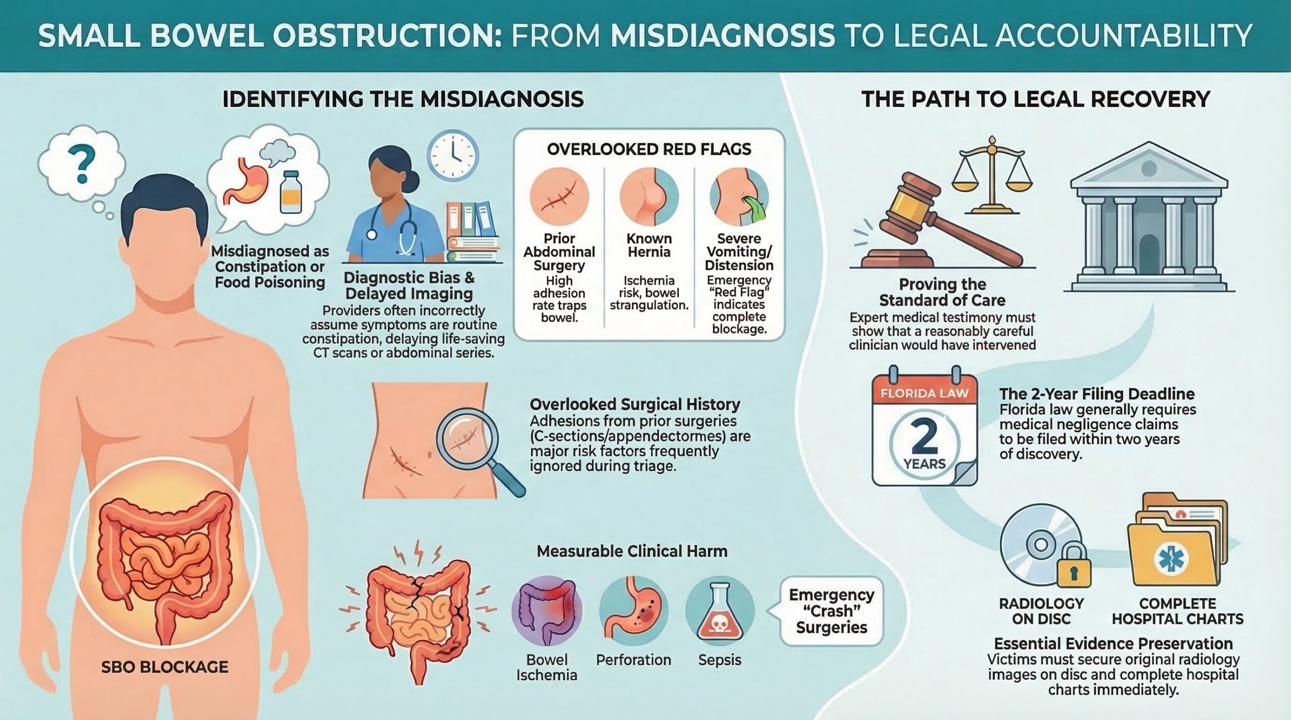 Descripción Legal de la Obstrucción del Intestino Delgado