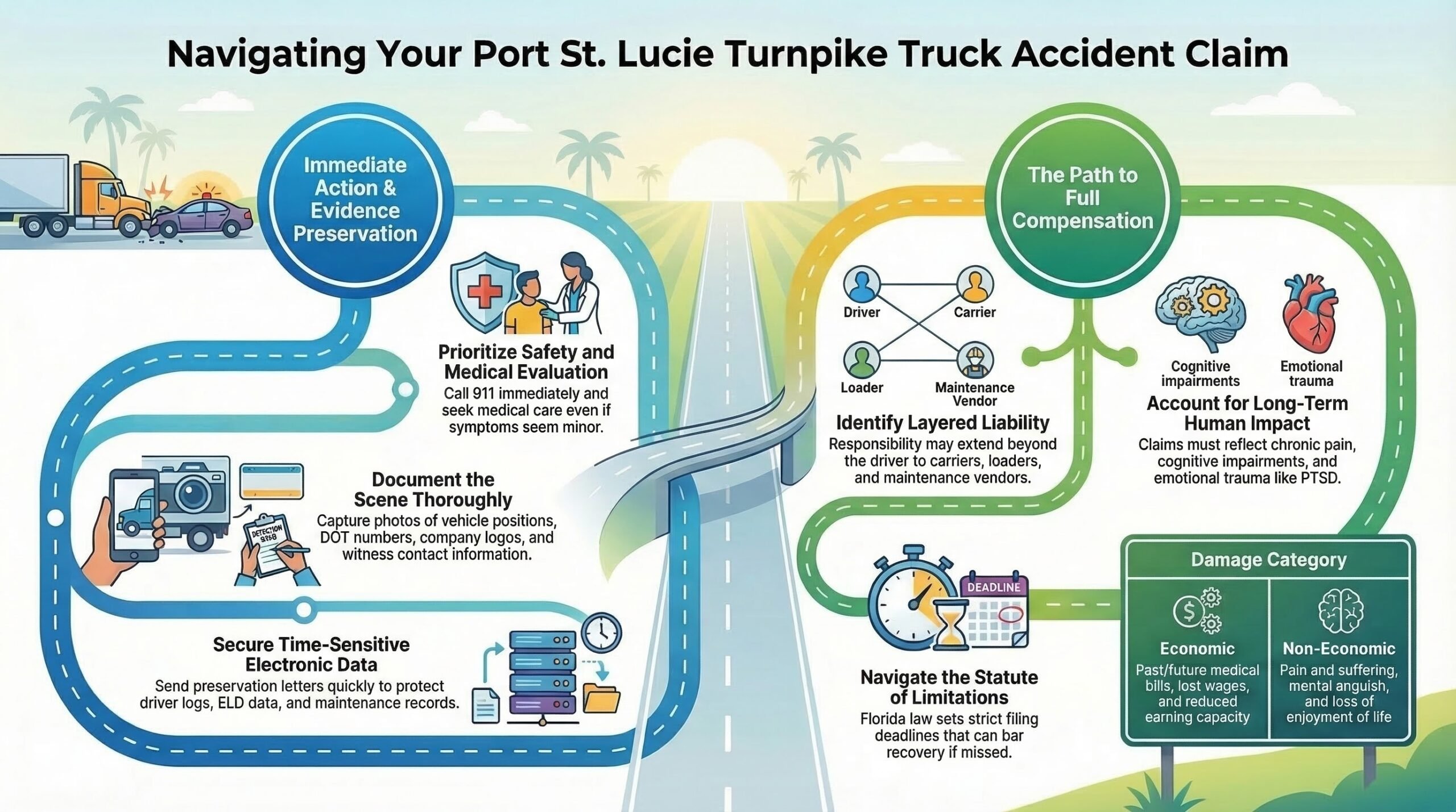 Abogado de Lesiones por Accidentes de Camiones en la Autopista de Port St. Lucie