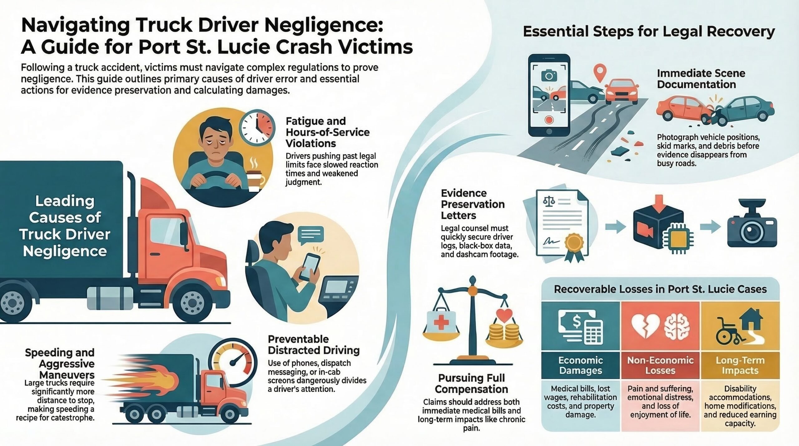 Guía Legal de Negligencia de Conductores de Camiones