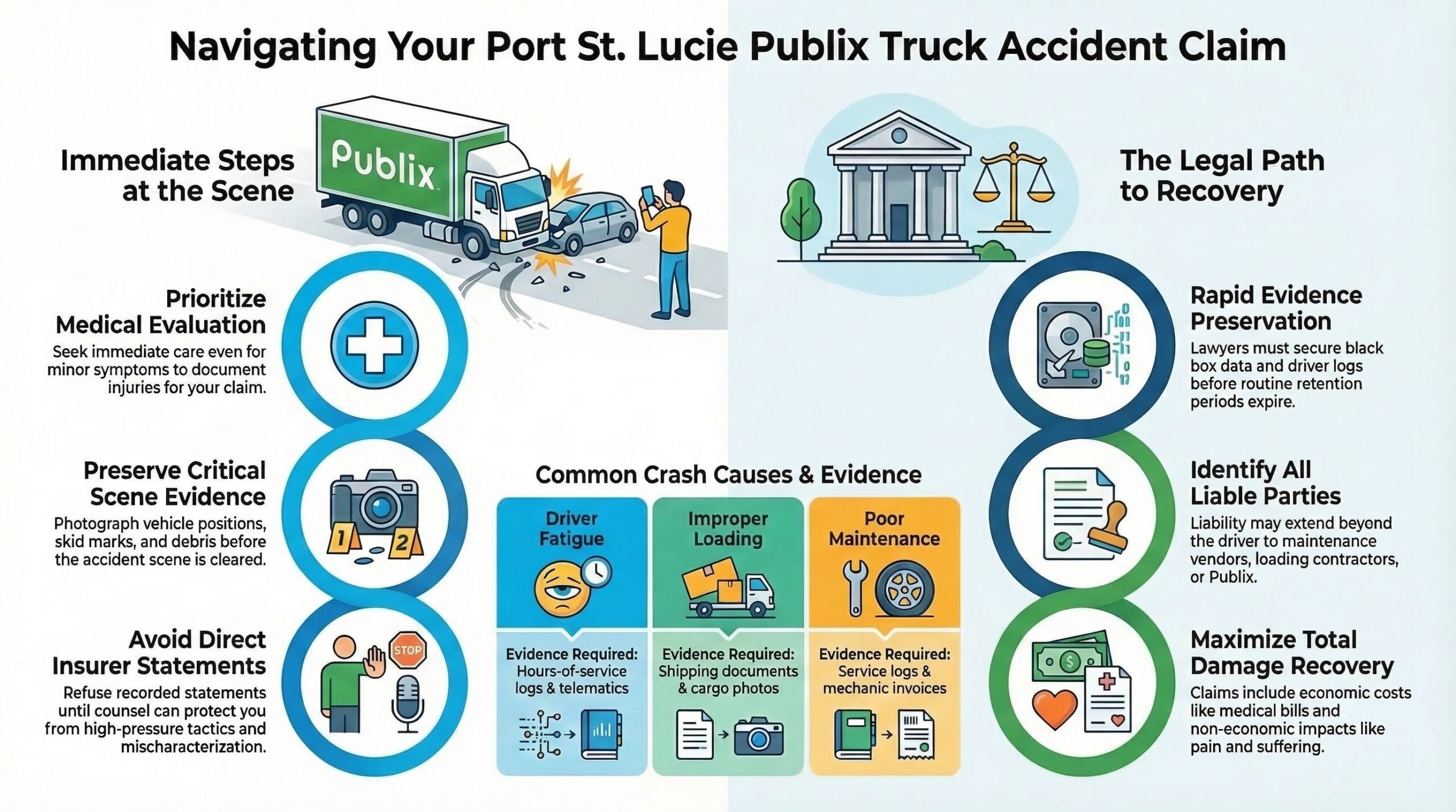 Abogado de Lesiones por Accidentes de Camiones de Publix en Port St. Lucie