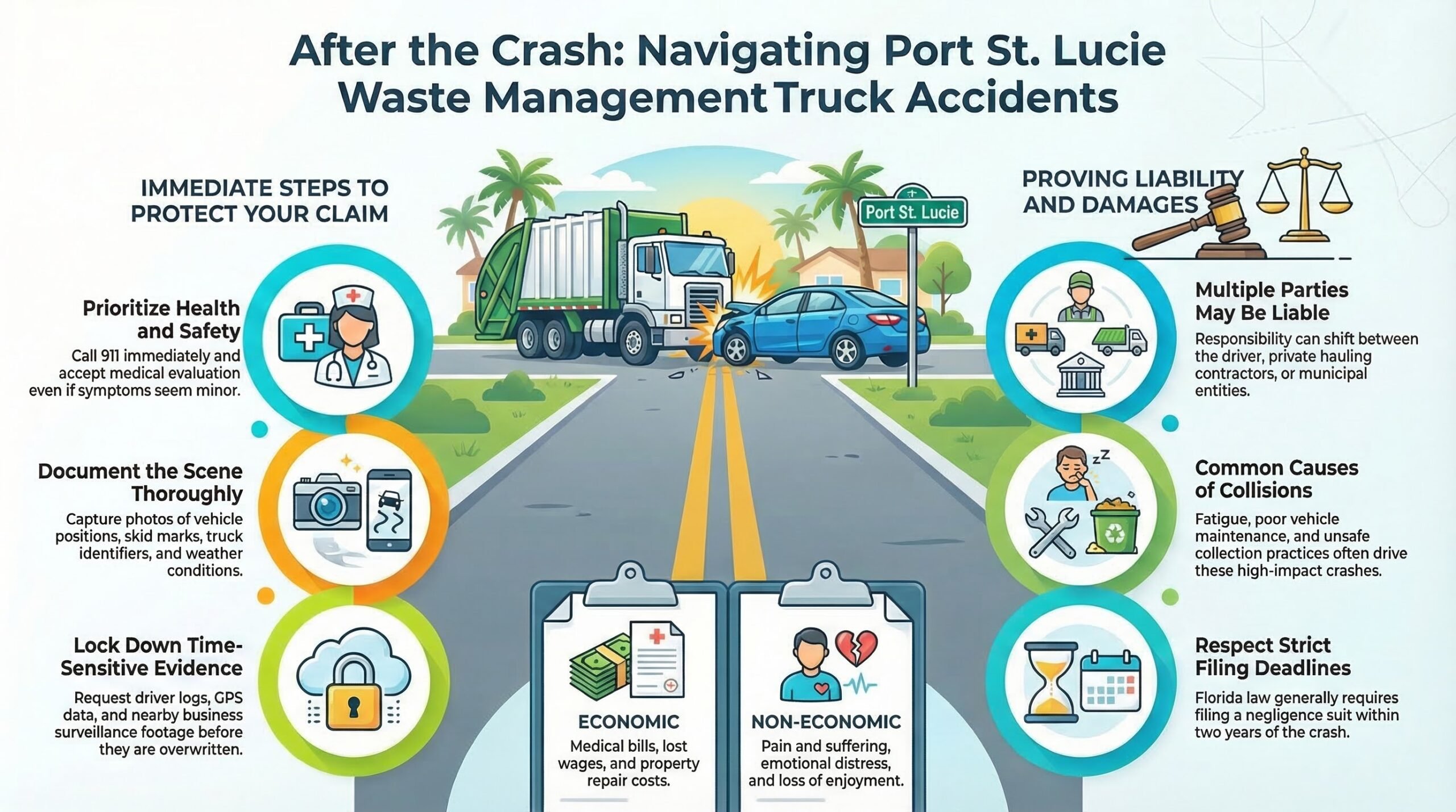 Port St. Lucie Waste Management Truck Accident Injury Lawyer