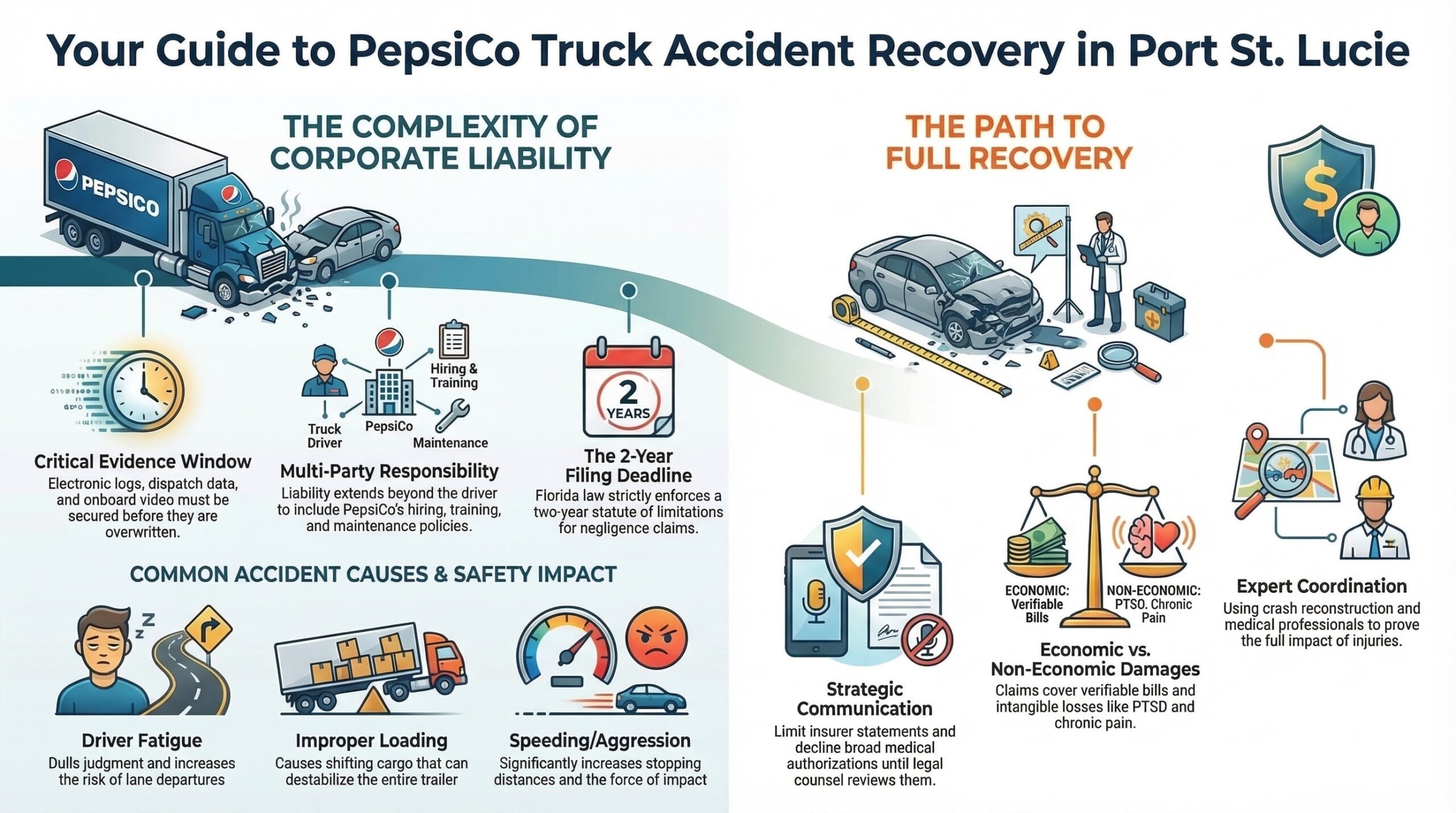 Abogado de Lesiones por Accidentes de Camiones de PepsiCo en Port St. Lucie