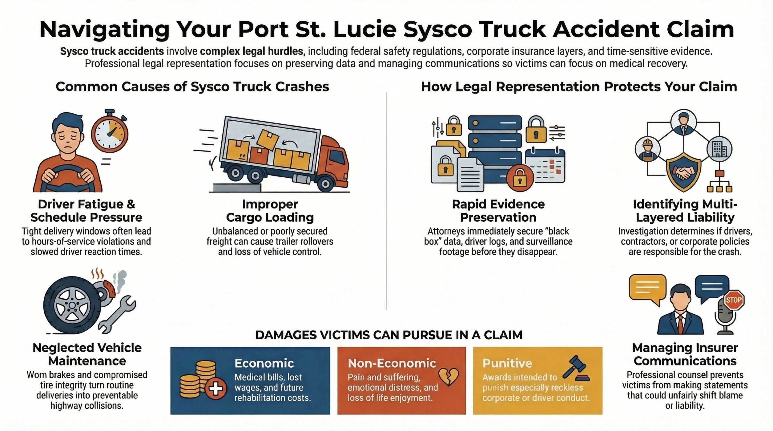 Abogado de Lesiones por Accidentes de Camiones Sysco en Port St. Lucie