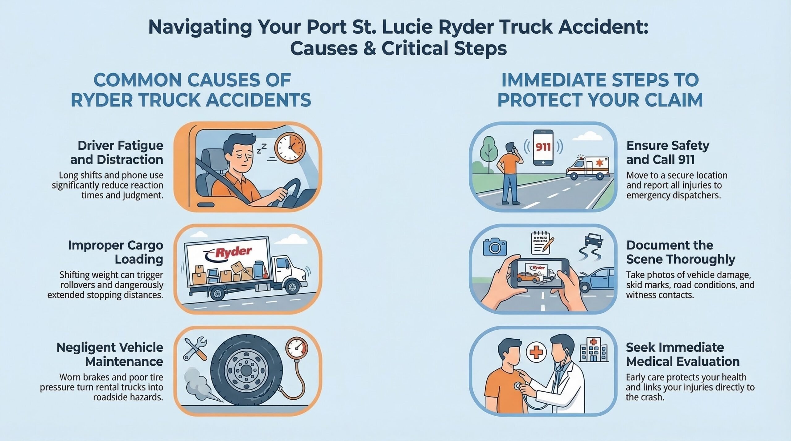 Abogado de Lesiones por Accidentes de Camiones Ryder en Port St. Lucie