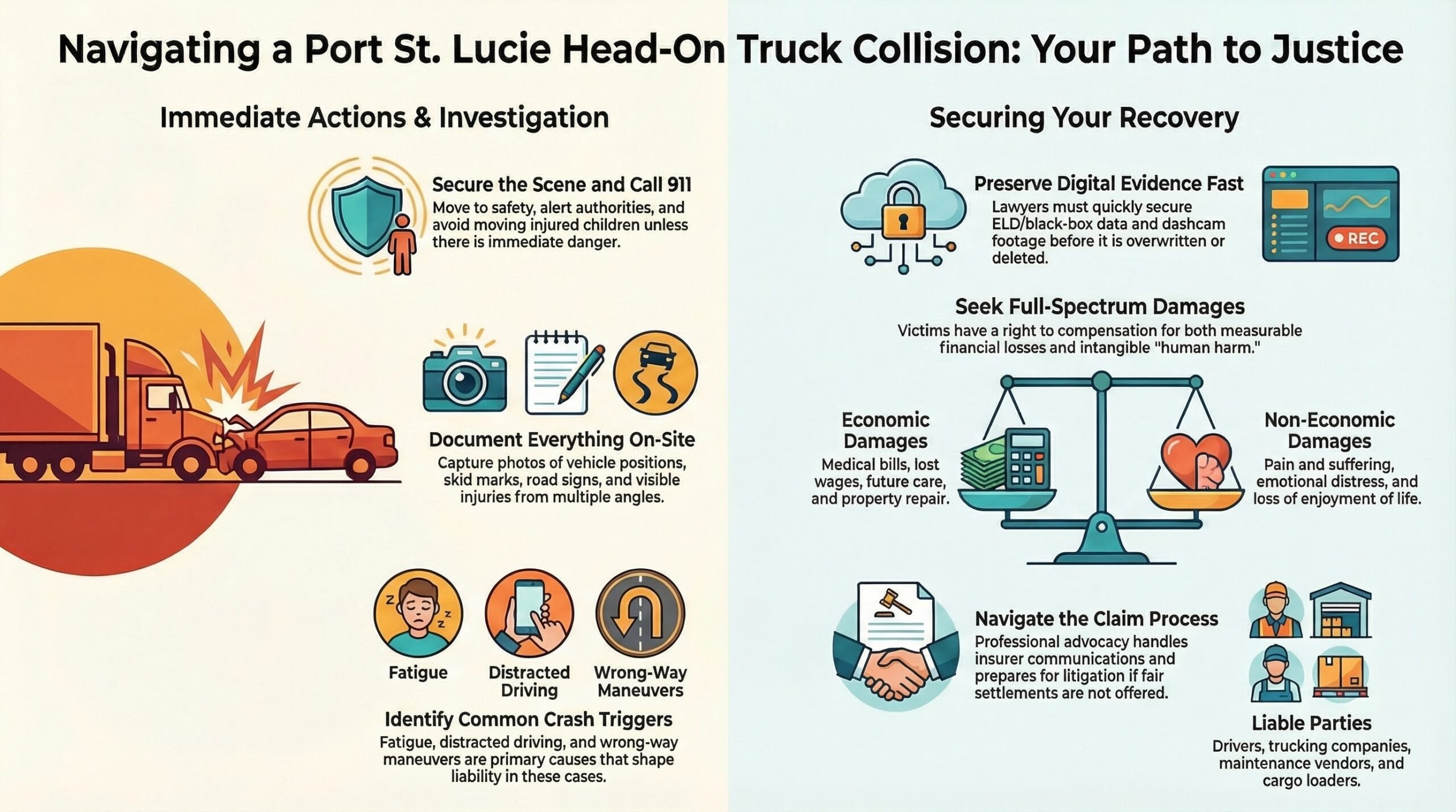 Truck Accident Recovery Infographic