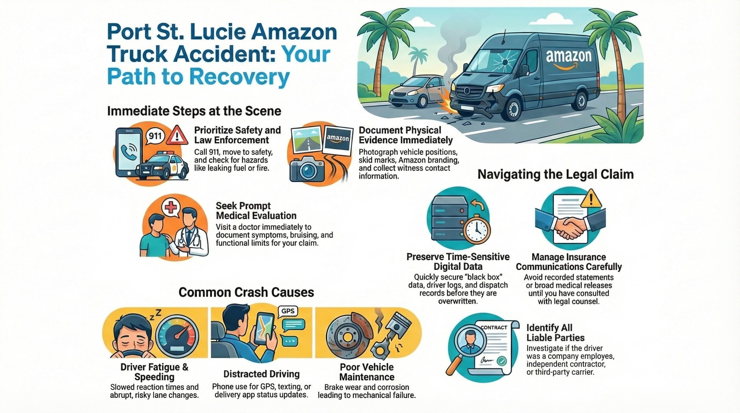 Abogado de Lesiones por Accidentes de Camiones de Amazon en Port St. Lucie