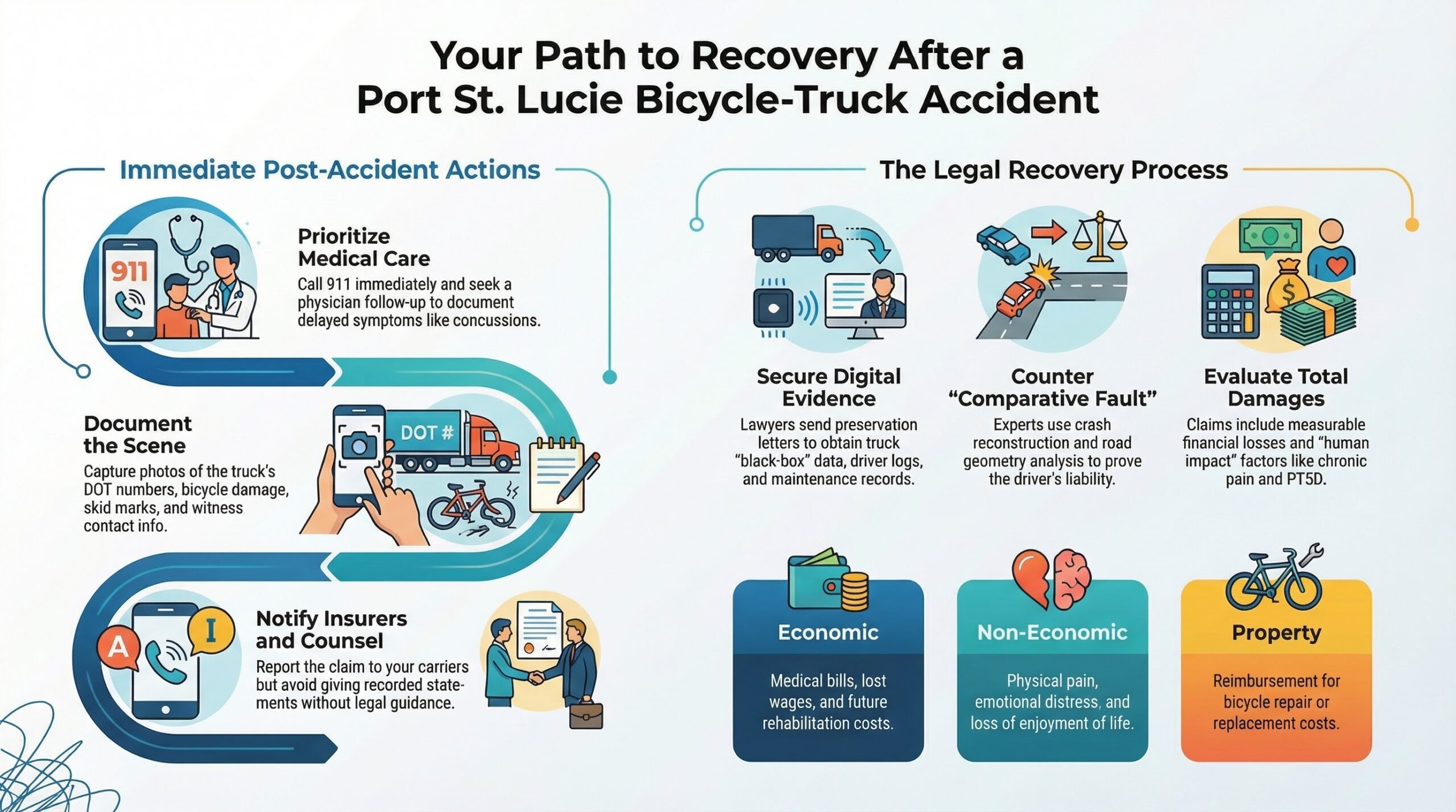 Port St. Lucie Bicycle Truck Accident Injury Lawyer