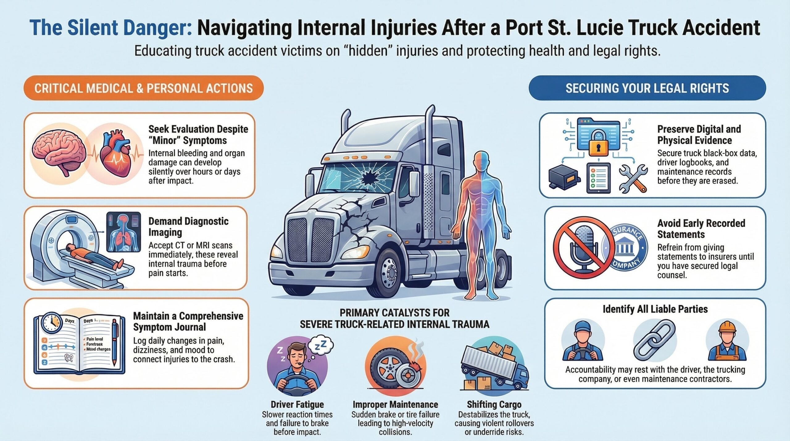 Port St. Lucie Truck Accident Internal Injuries Lawyer