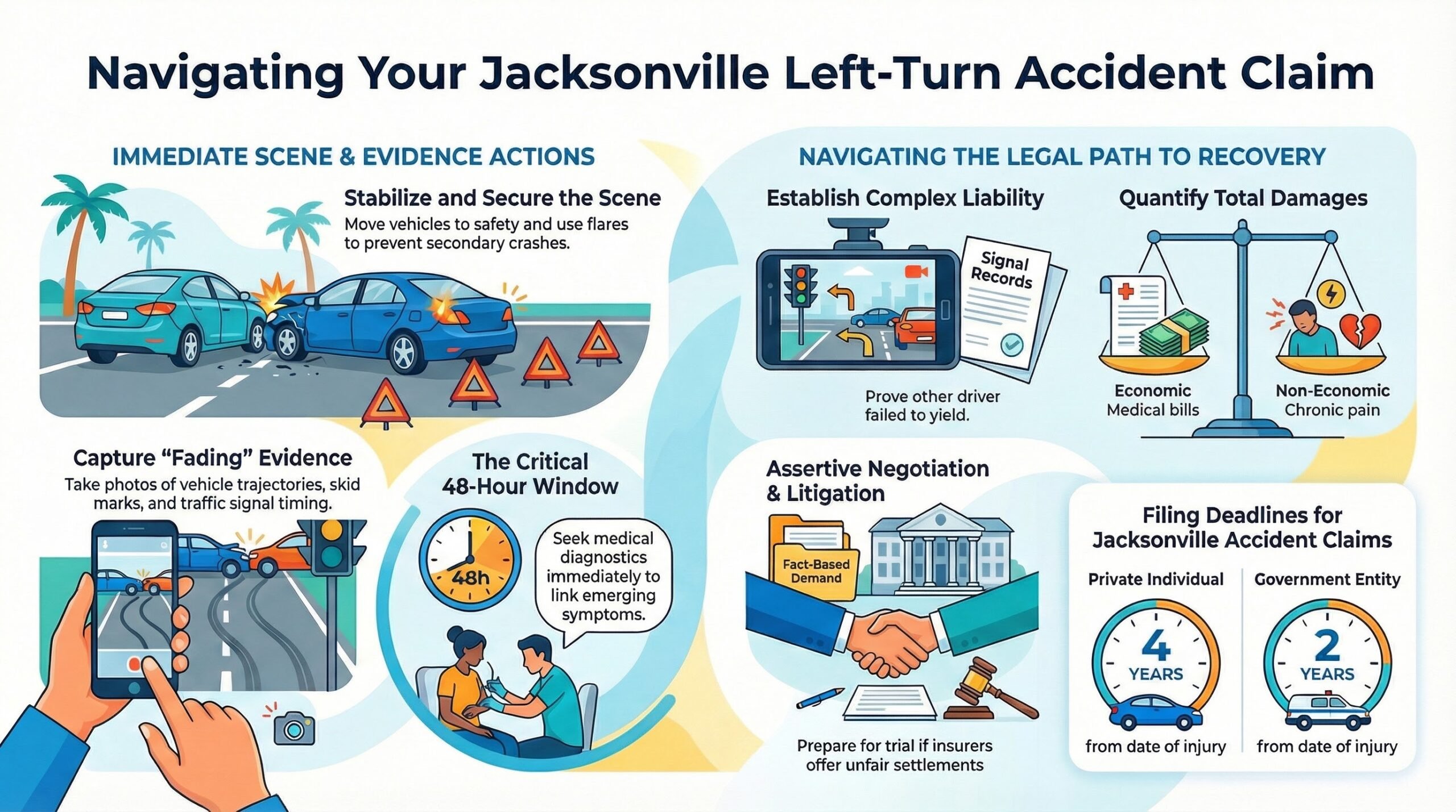 Abogado de Lesiones por Accidentes de Auto por Giro a la Izquierda en Jacksonville