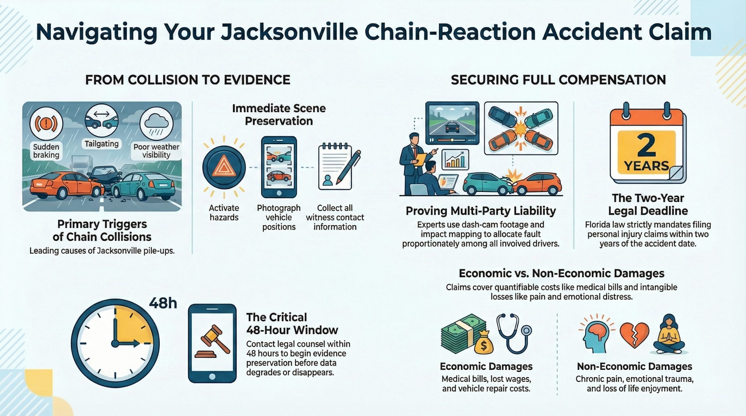 Jacksonville Chain Reaction Car Accident Injury Lawyer