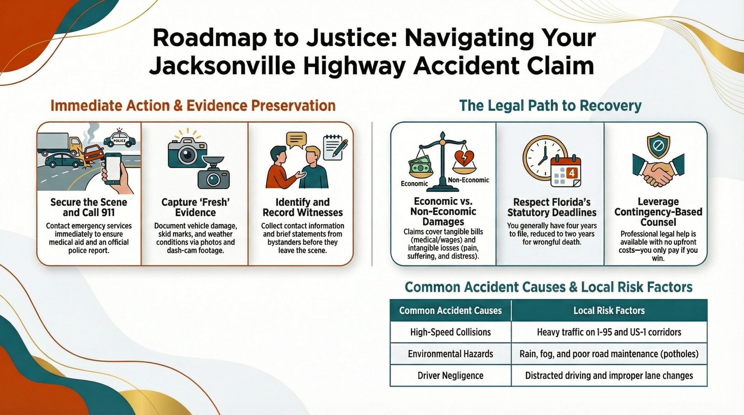 Abogado de Lesiones por Accidentes de Auto en la Carretera de Jacksonville