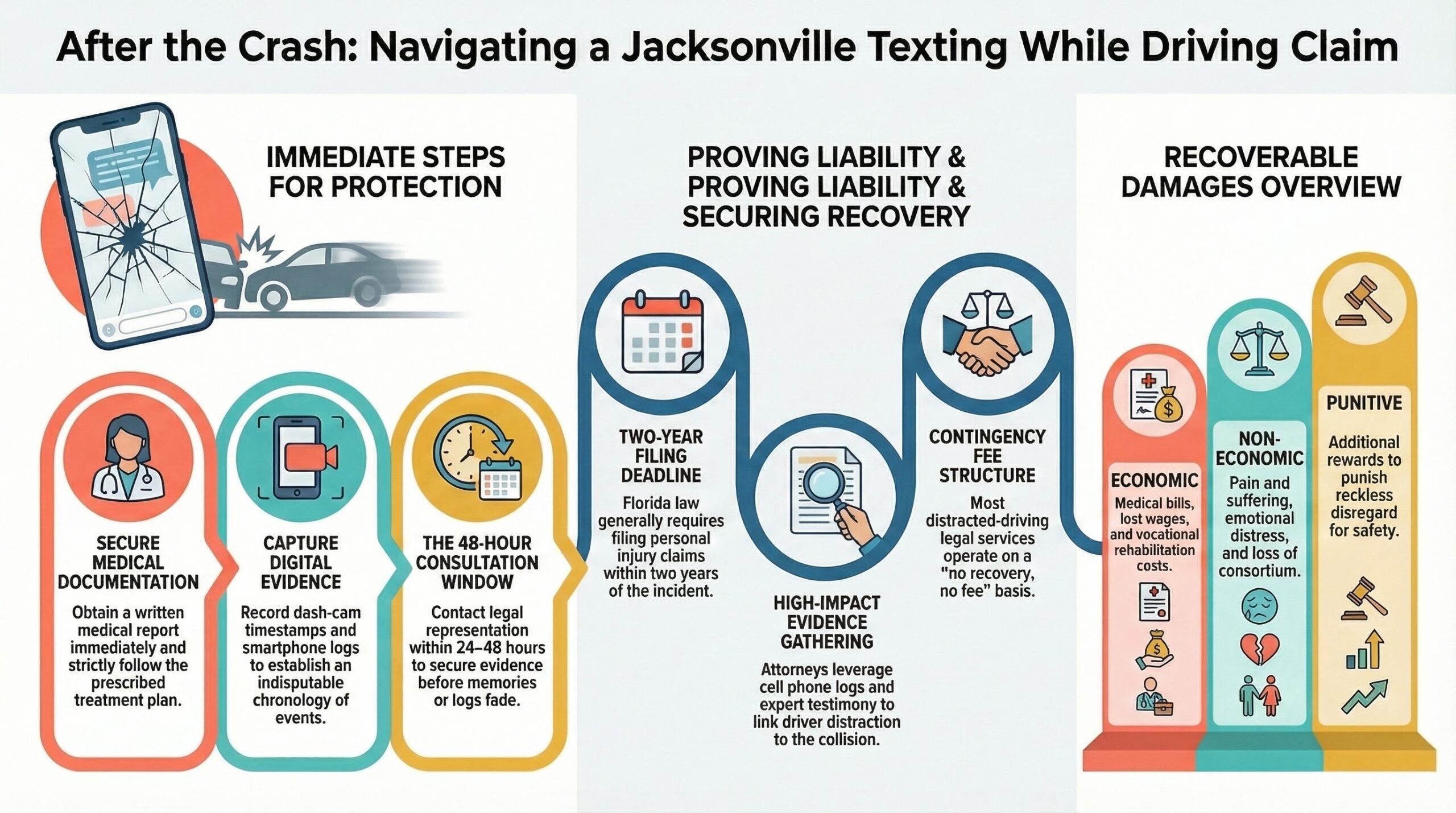 Abogado de Lesiones por Accidentes de Mensajes de Texto en Jacksonville