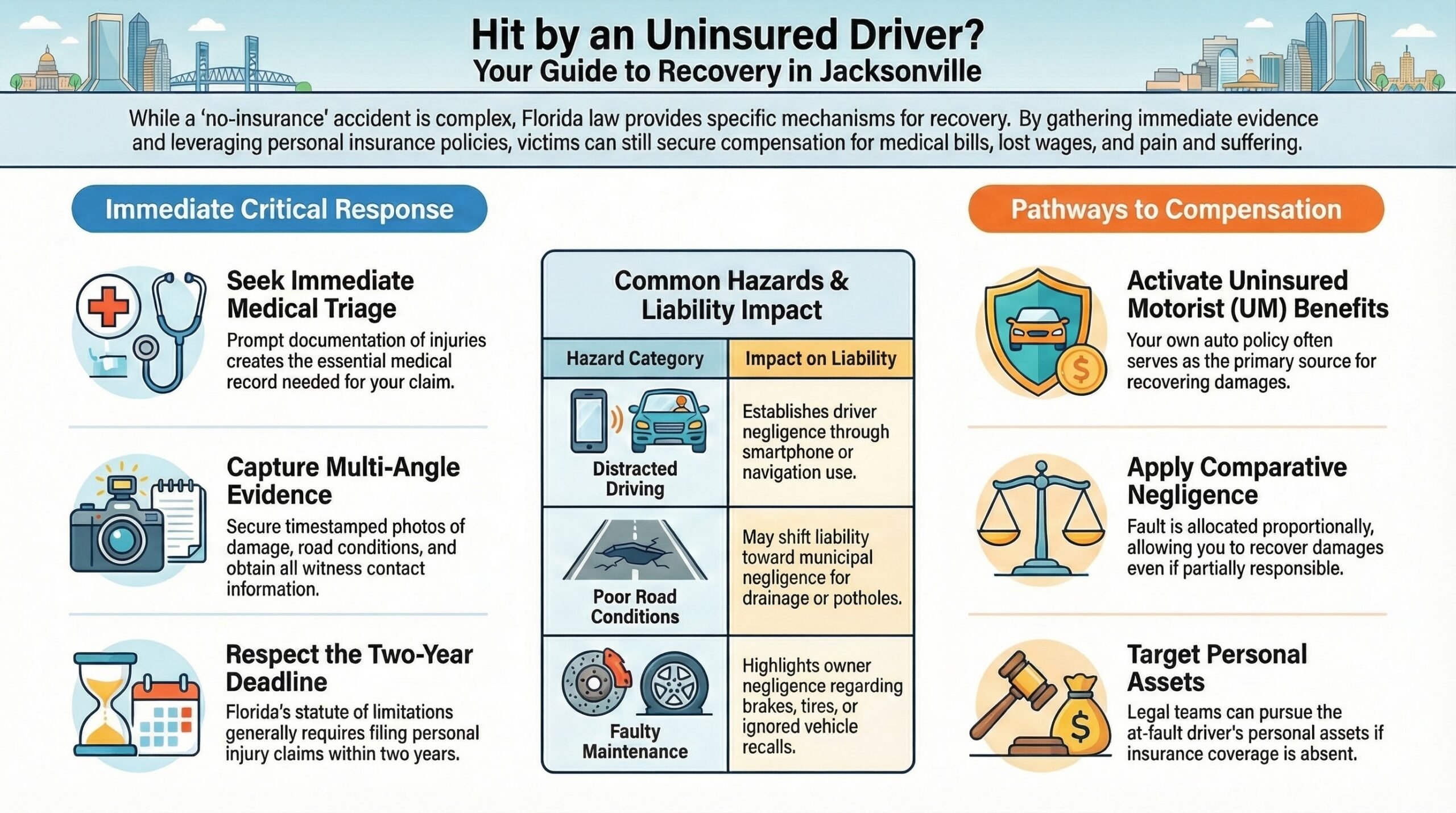 Abogado de Lesiones por Accidentes de Auto Sin Seguro en Jacksonville