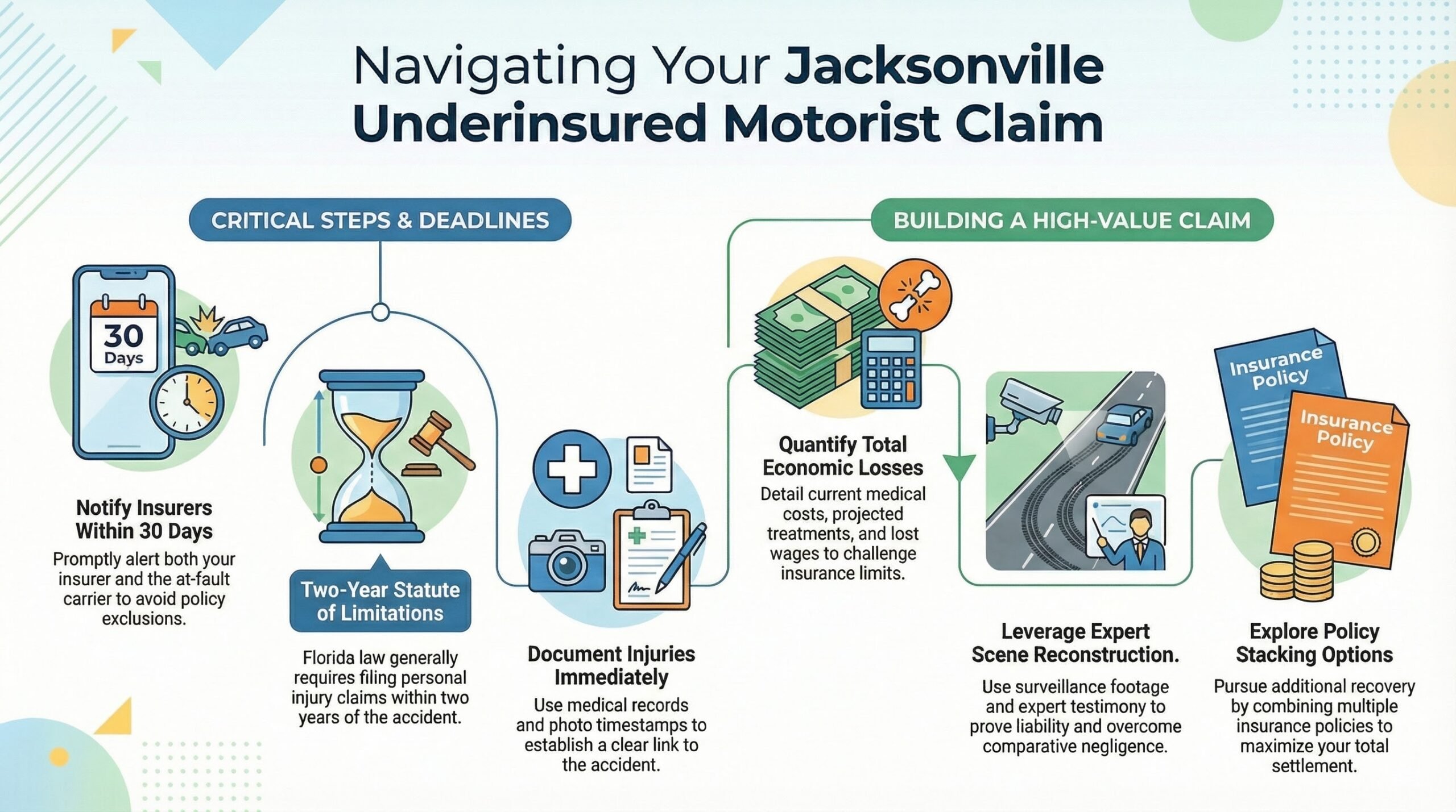 Abogado de Lesiones por Reclamación de Conductor Subasegurado en Jacksonville