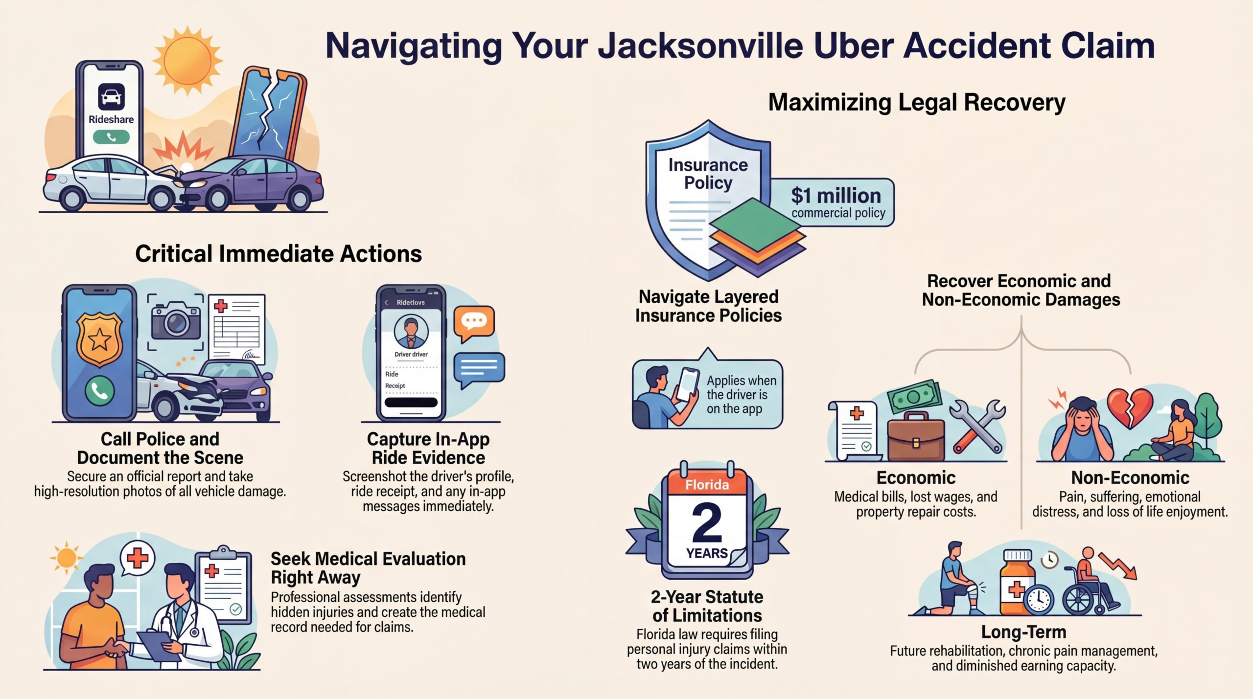 Guía de Reclamos por Accidentes de Rideshare en Jacksonville