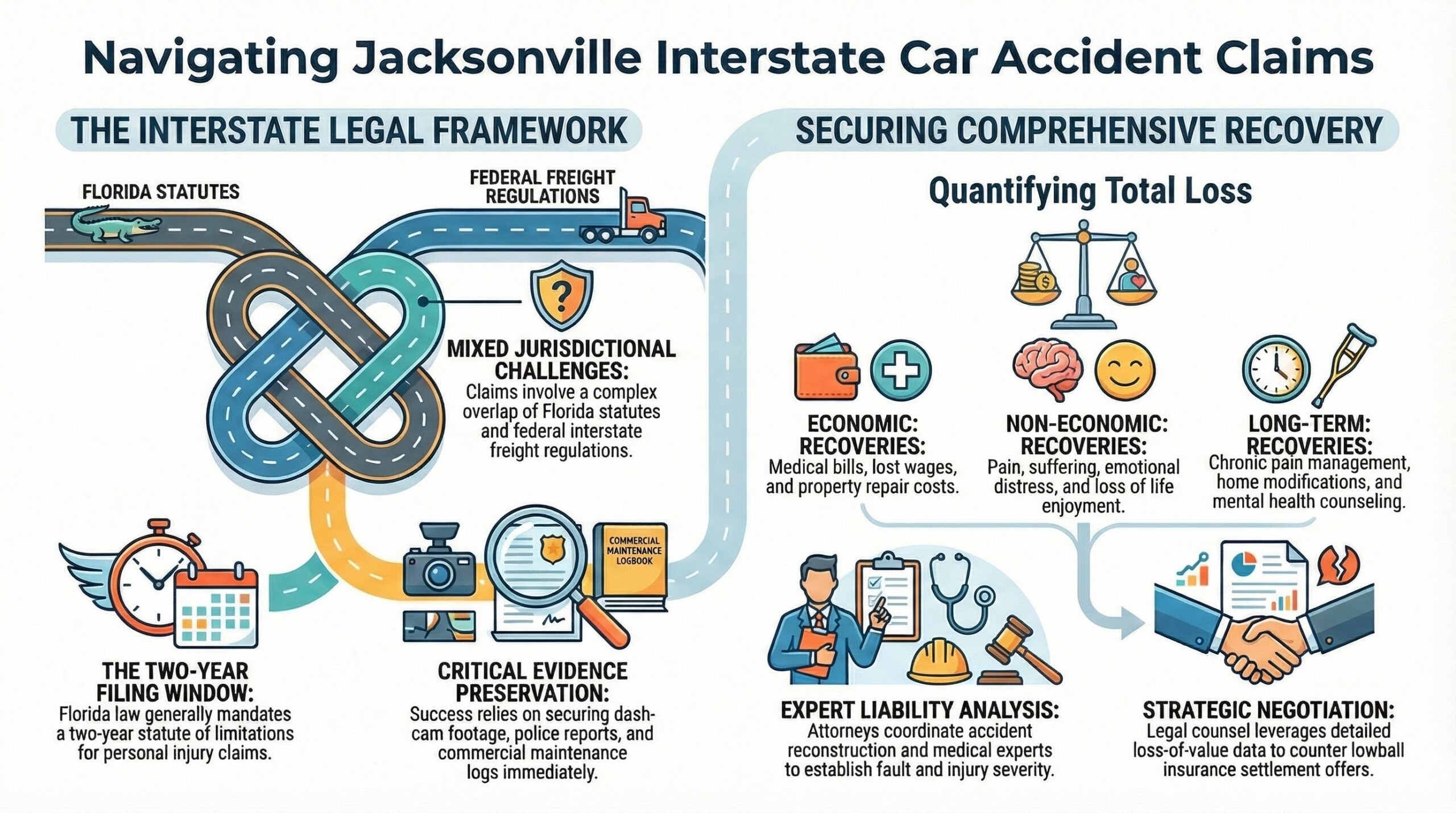 Reclamaciones por Accidentes de Auto Interestatales en Jacksonville