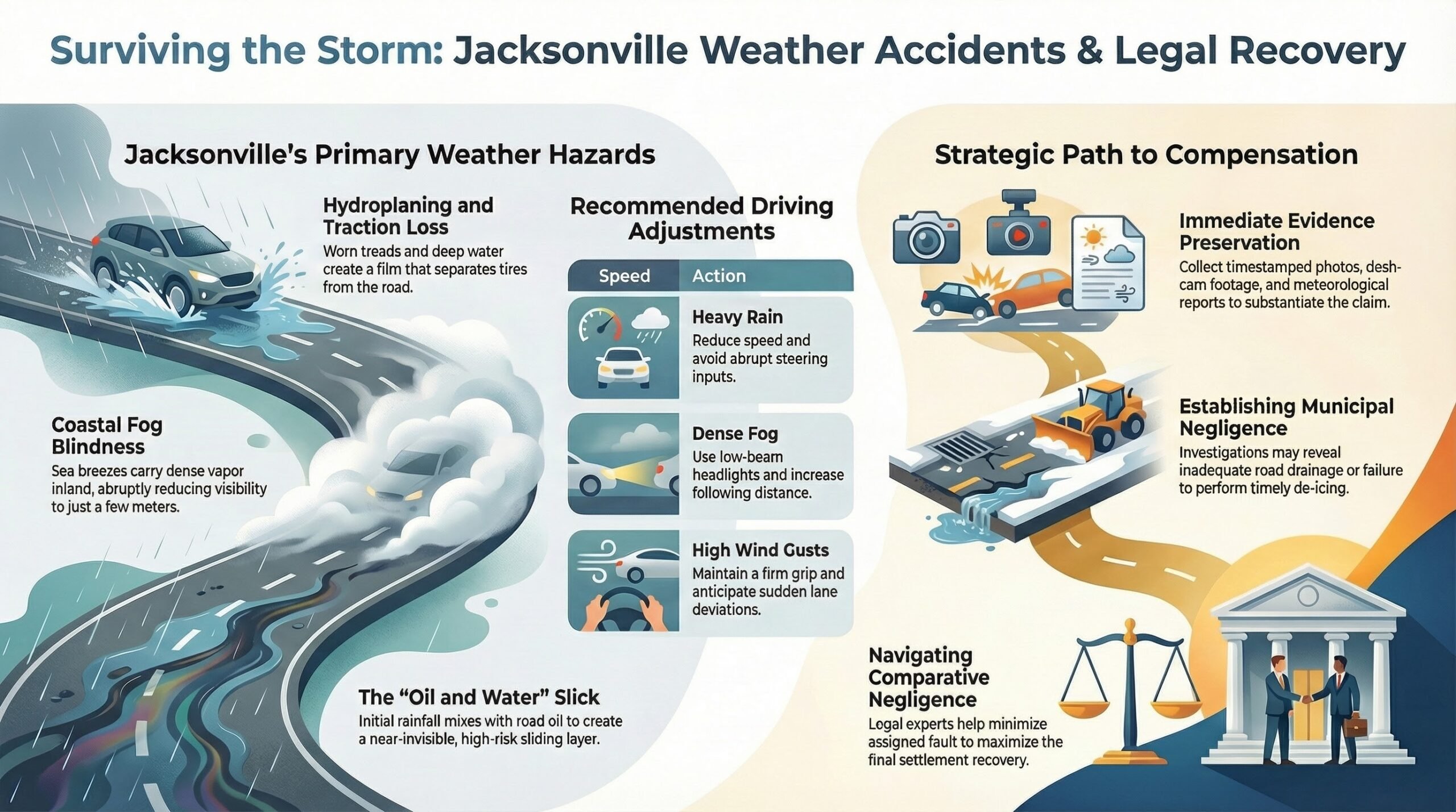Jacksonville Poor Weather Car Accident Injury Lawyer