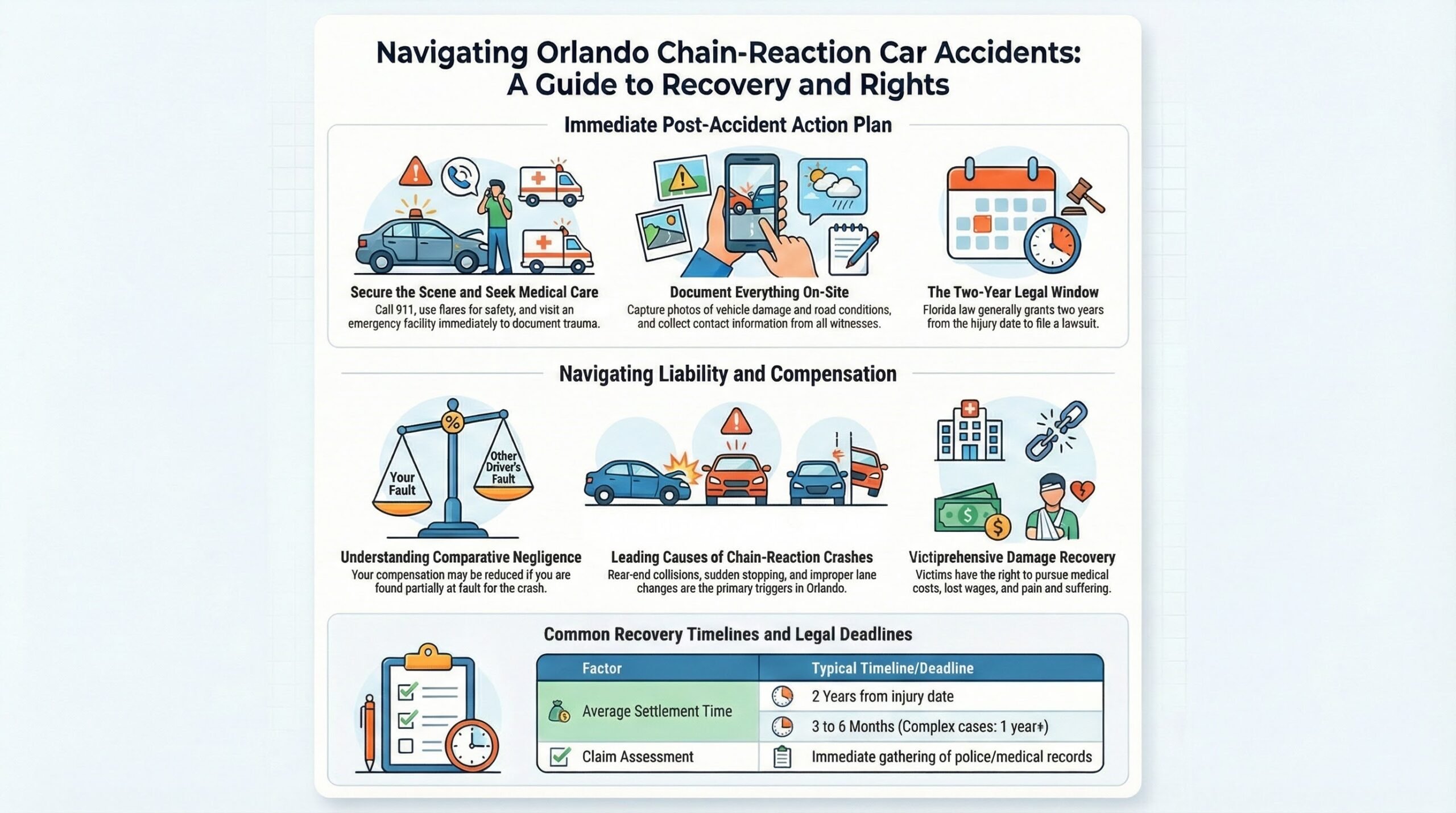Guía de Accidentes en Cadena de Orlando