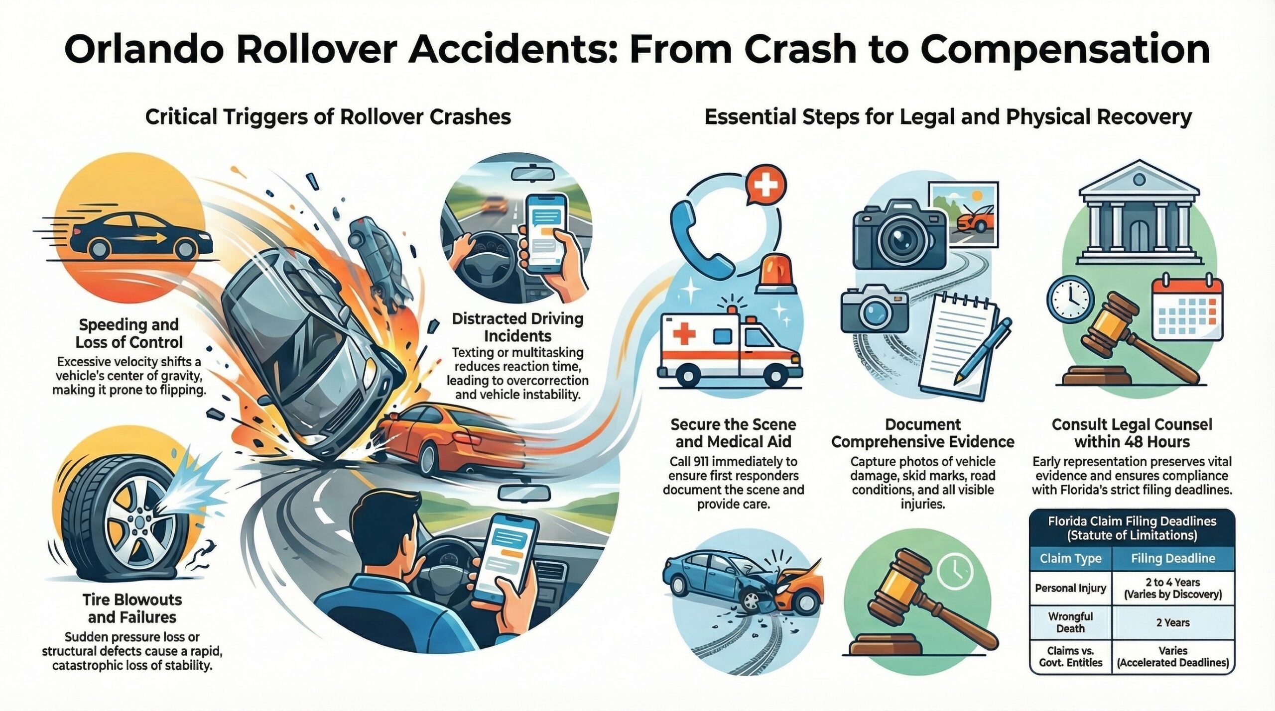 Orlando Rollover Car Accident Injury Lawyer