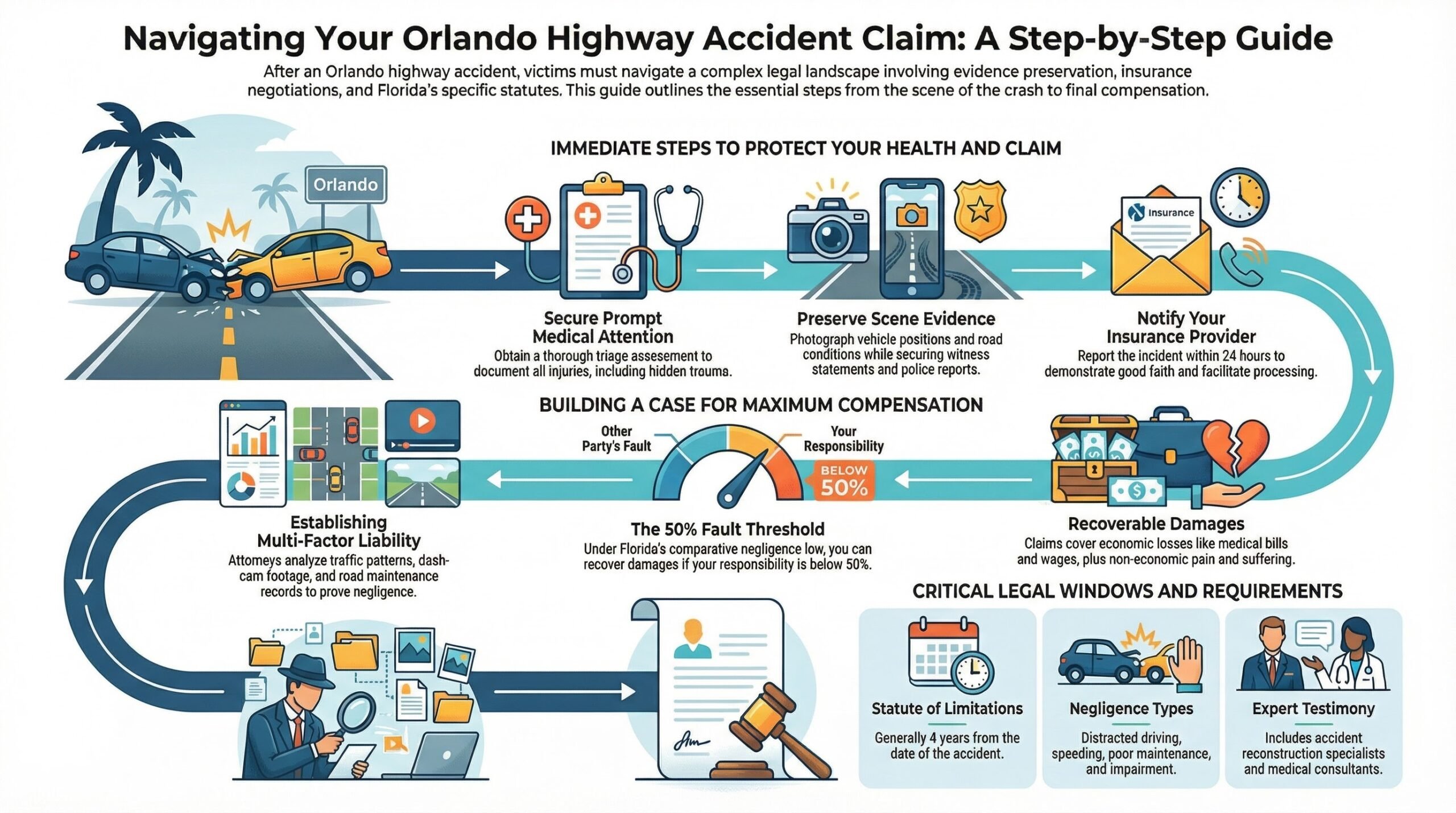 Abogado de Accidentes de Auto en la Autopista de Orlando