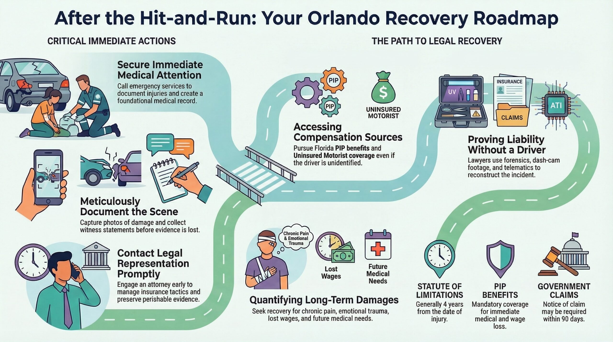 Hoja de Ruta de Recuperación de Atropello y Fuga en Orlando