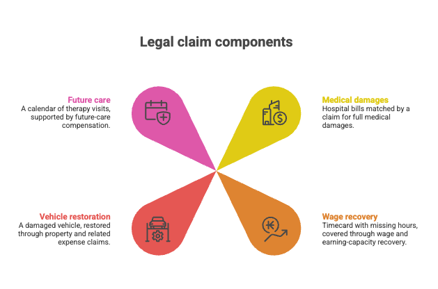 Legal claim components