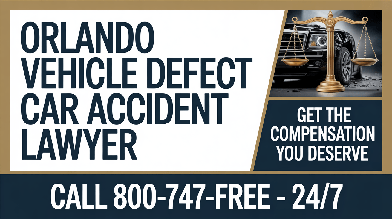 Abogado de lesiones por accidente de automóvil por defecto de vehículo en Orlando